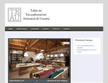 Tablet Screenshot of encuadernacionteau.com